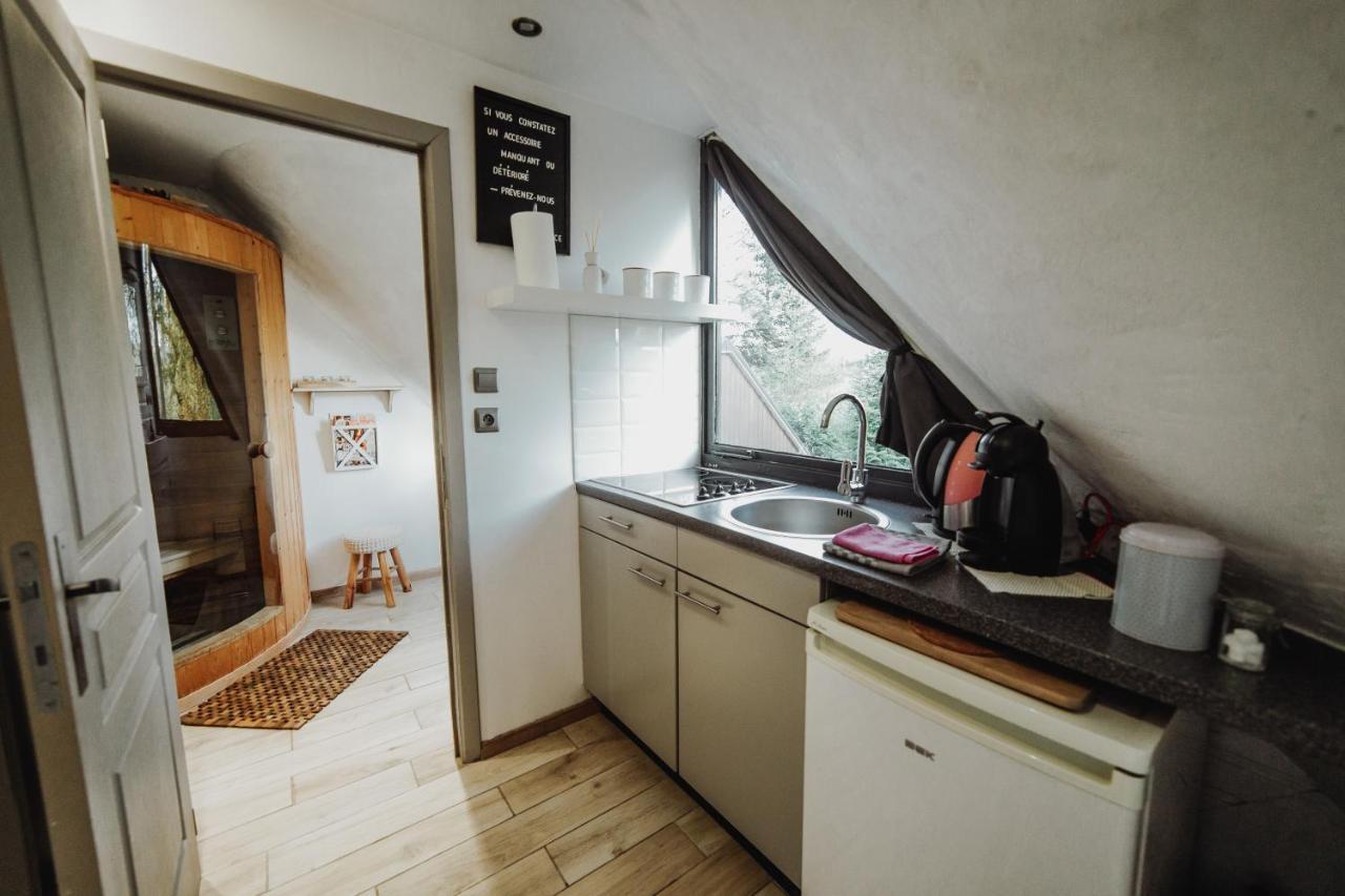 Chalet Scandinave Avec Sauna Ir - In The Woods Gesves Eksteriør billede